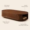 Elora Oval Sheesham Wood Accent Coffee Table in Walnut Finish