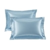 Stoa Paris Satin Pillow Covers,  Premium Plain Pillow Cover Set of 2, 68L x 45W cms - Dreamy Blue