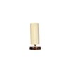 Scarlett off-white cotton table lamp with brown wood base