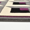 Presto Grey Geometric Hand Tufted Wool Carpet 4X6 Feet
