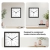 24-Hour Dial and Minimal Square Wooden Wall Clock