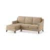Abbey Sectional Sofa (Colour : Sandshell Beige, Cushion : Hard, Seater : Left Aligned 2 Seater + Left Aligned Chaise)