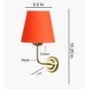 Devansh Metal Electric Wall Light in Gold Colour with Orange Shade Count of 1 Light