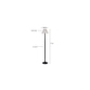 Marlin Off White Fabric Floor Lamp with Black Iron Base