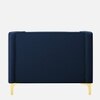 Texude Velvet 1 Seater Sofa Nvay in Blue Colour