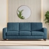 Apollo Neo 3 Seater Fabric Sofa in Indigo Blue Colour (Back Height : Regular, Cushion Type : Hard)