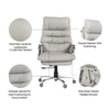 Fortuna Leatherette Executive Chair In Grey Colour