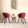 Poulain Fabric Accent Chair In Red Colour
