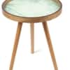 Grove Solid Wood Side Table in Forest Green Finish