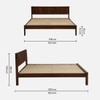 Hestia Non Storage Solid Wood Bed Queen Size in Tobacco Colour
