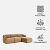 Zenliving Wood Left Aligned 3-Seater With Upholstery Non Storage Sofa In Beige Colour