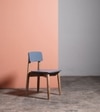 Rota Solid Wood Dining Chair in Blue Colour
