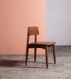 Rota Solid Wood Dining Chair In Dark Brown Finish