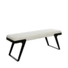 The Flint Z Metal Bench in White Finish