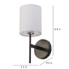 Eliante Cloth Shade Wall Lights Mild Steel & Glass Material Dark Brown & White Finish