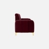 Monly Velvet 3 Seater Sofa Maroon Color