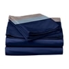 Stoa Paris 300TC UltrSatin Super King Bedsheet with 2 Pillow Covers Satin Super Mystique Blue Grey