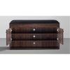 Footsie - Engineered Wood Horizontal Shoe Rack with Cushion Seat, (2 Door, 15 Pair, Dark Walnut)