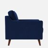 Reiti Velvet 1 Seater Sofa in Navy Blue Colour