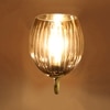 Devansh Metal Electric Wall Light in Gold Colour with Lavender Shade Count of 1 Light