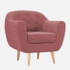 Colam Velvet 1 Seater Sofa in Pink Colour