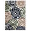 Multicolor Geometric Machine Made Polyester 4 X 6 Feet Carpet