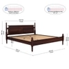 Bala Solid Wood King  Size Upholstered Bed Without Storage (Walnut Finish)