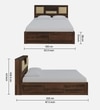 Kambry Solid Wood Queen  Size Upholstered Bed With Box Storage (Provincial Teak Finish)