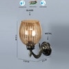 Devansh Metal Electric Wall Light in Antique gold Colour with Lavender Shade Count of 1 Light