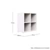 Hexa Engineered Wood Bookshelf Multipurpose Storage Rack in Frosty White Colour