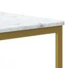 Ivy Rectangular White Marble And Metal Coffee Table In Gold Finish