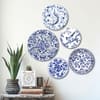 The Castle Decor Madhubani Wall Plates Set of 5 Traditional Indian Folk Art (Style 2)