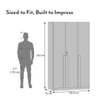 Rodrigues 3 Door Wardrobe in Rolex Brown Finish