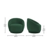 Lorna Fabric Accent Chair in Green Colour