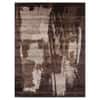Abstract Brown Wool Silk Handmade Area Rug for Bedroom 12x15