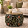 Desert Heritage Round Metal Coffee Table in Multicolour Finish