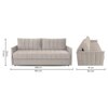 Sarena 3 Seater Pull Out Sofa cum Bed  in Cream Colour