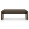 Quinn Rectangular Solid Wood Coffee Table In Danish Walnut Finish
