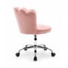 Doe Buck Preglo Pink Velvet Upholstered Swivel Office Chair