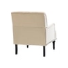 Velora Tufted Back Fabric Lounge Chair in Off White