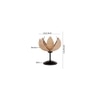 Wallace Beige Bamboo Shade Table Lamp with Black Iron Base