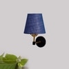 Devansh Metal Electric Wall Light in Black Colour with Blue Shade Count of 1 Light