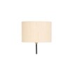 Karma Off White Fabric Floor Lamp with Black Iron Base