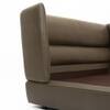 Bronze Leather Double  Size Bed Without Storage (Brown Colour)
