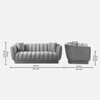 Exalt Fabric Sofa (Grey)