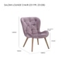 Scandinavian Salomi Lounge Chair Matte Black Finish