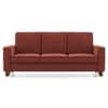 Apollo Neo  High Back 3 Seater  Fabric Sofa In Dark Coral Colour
