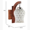 Devansh Solid Wood Electric Wall Light in Brown Colour with Multi Shade Count of 1 Light