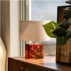 Ember Handicrafted Table Lamp in Splattered glass and Natural Colour