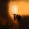 Devansh Metal Electric Wall Light in Gold Colour with Beige Shade Count of 1 Light